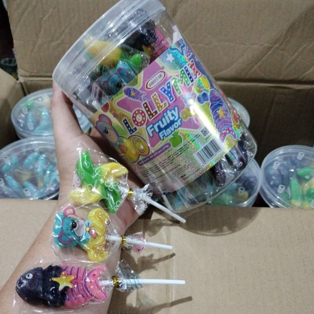 

Diimpor Permen Fruity Lollypop 1 Toples Isi 30 pcs