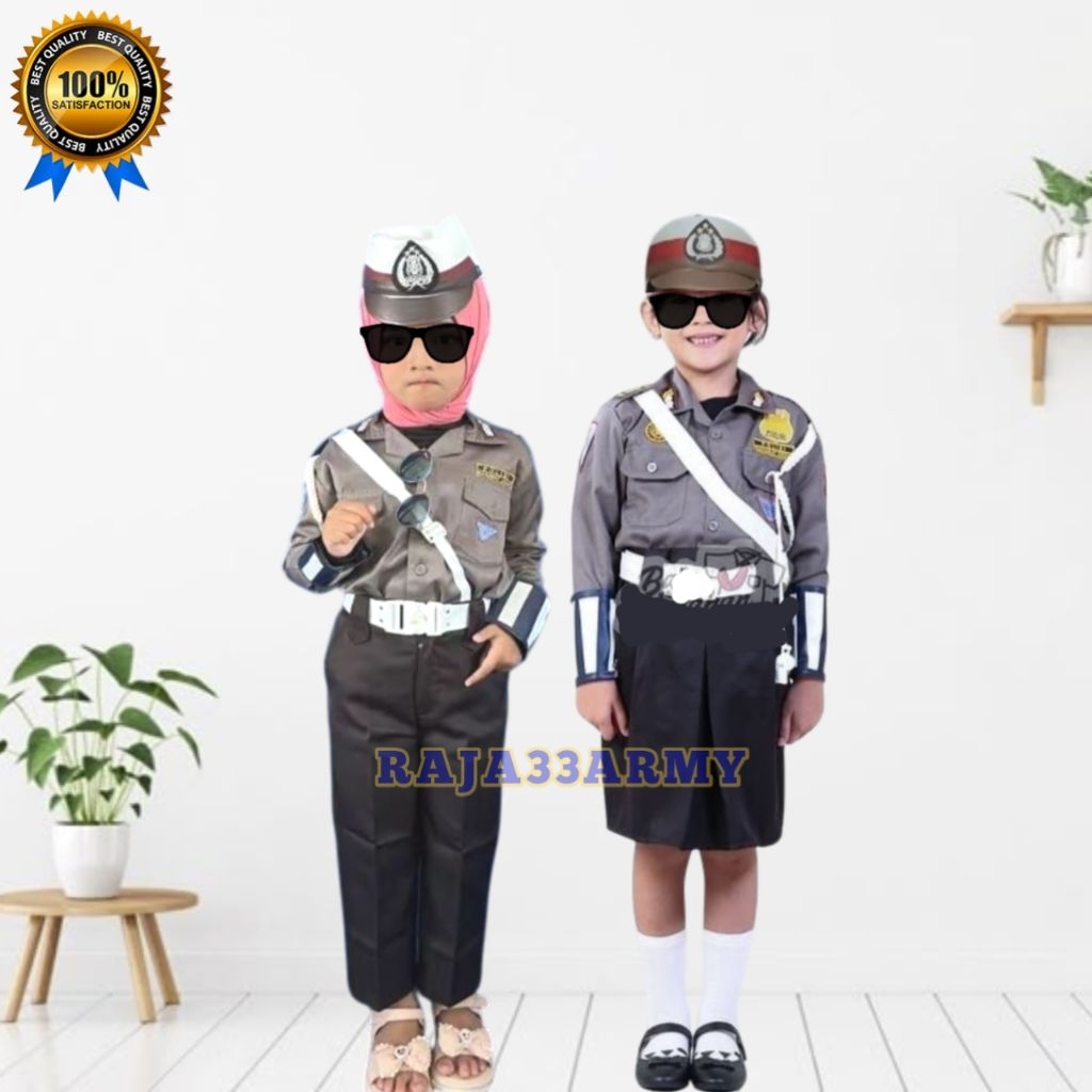 Baju Profesi Anak Polwan / Polisi Wanita Cilik / Baju Pocil / Pocil anak / KOSTUM POLISI ANAK / BAJU