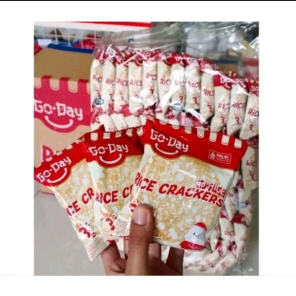 

20 Pcs paket 2pack Go - Day Biskuit Beras Rice Crackers Go Rice 16.5G / Pcs