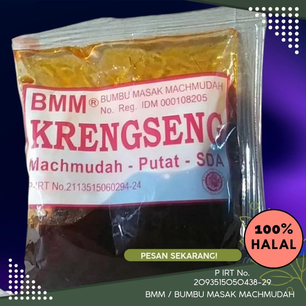 

BMM - Bumbu KRENGSENGAN - Bumbu Masak Machmudah Asli dari PUTAT SIDOARJO