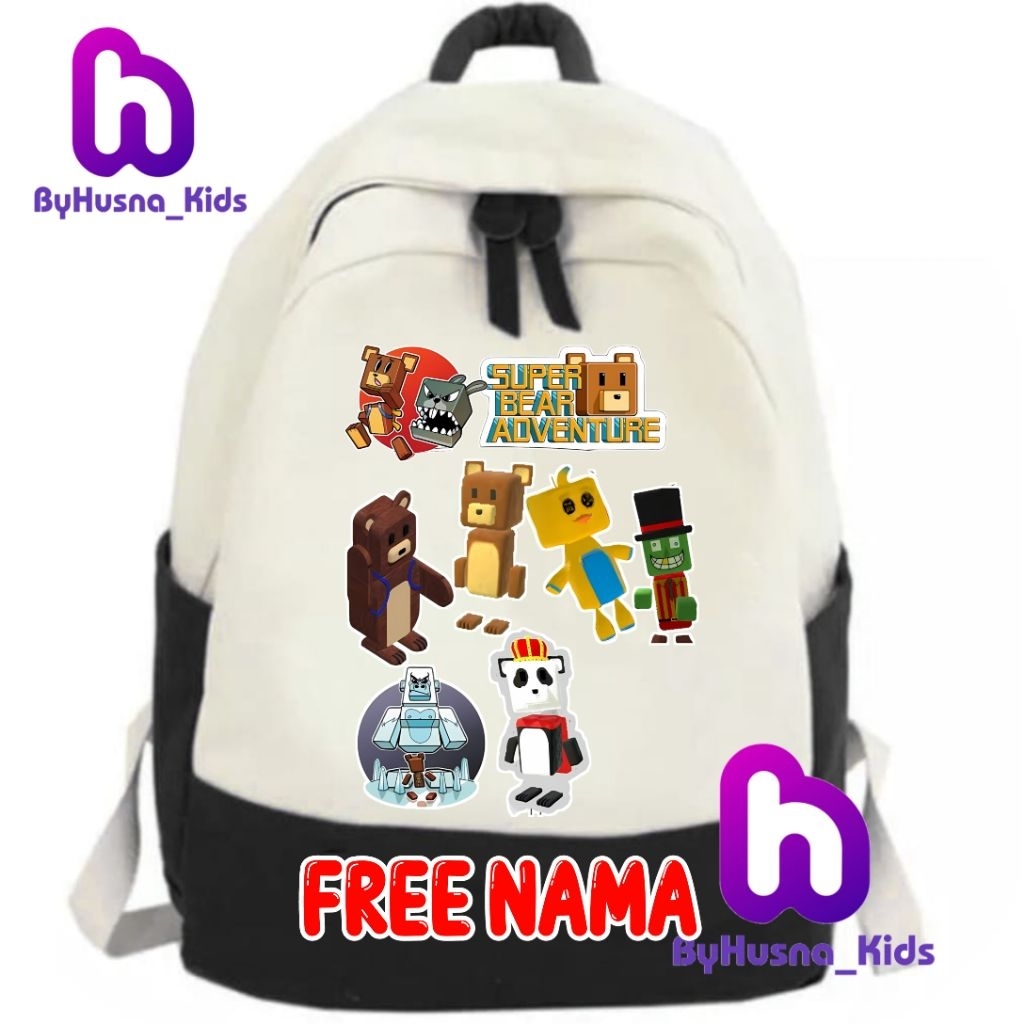 TAS RANSEL ANAK SUPER BEAR ADVENTURE GAME ANAK SUPER BEAR ADVENTURE