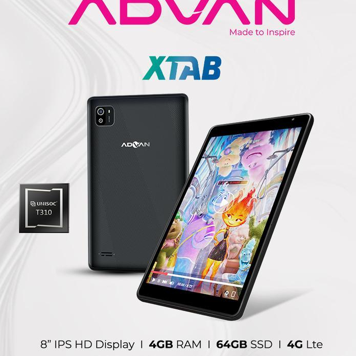 Advan XTAB 4G LTE Android Layar 10 Inch Octa Core RAM 4GB | 64GB Android 14 Garansi Resmi Advan