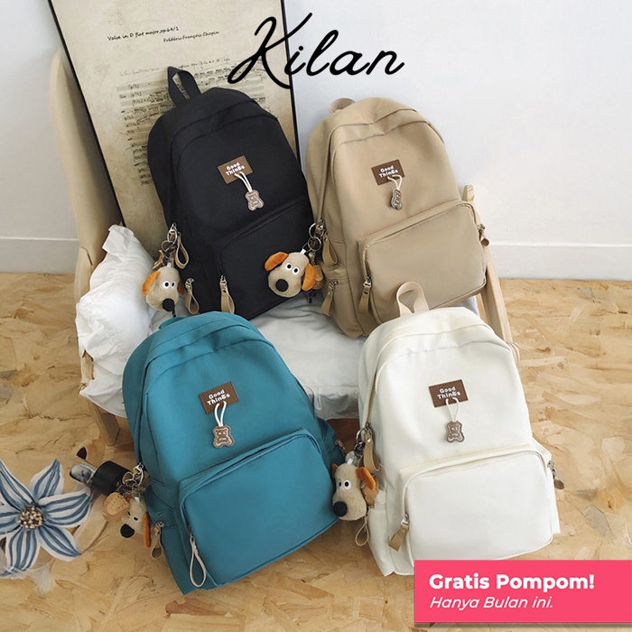 HUMAIRA Tas Ransel Wanita Korea Style Lucu Remaja Backpack Cewek Sekolah Kuliah Muat Laptop - RS0012