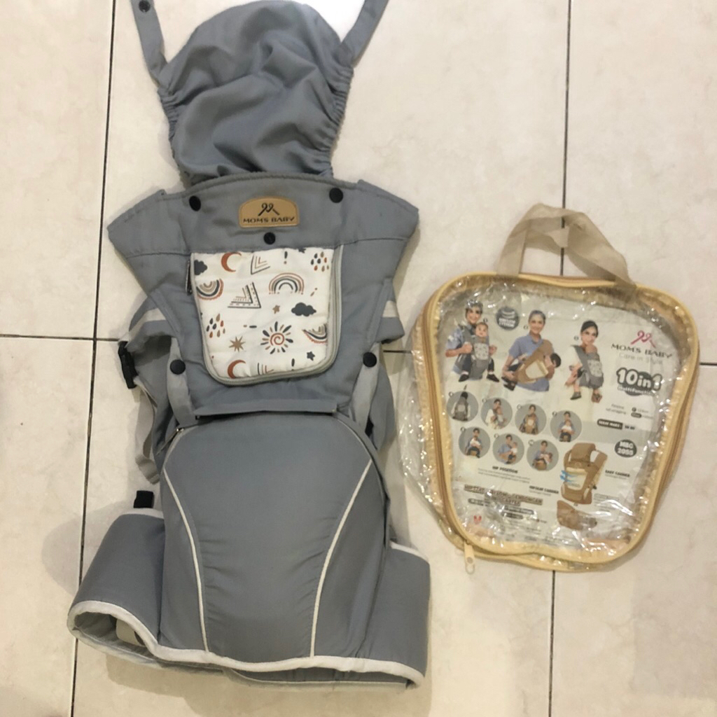 PRELOVED MOMS BABY GENDONGAN HIPSEAT BABY 10in1