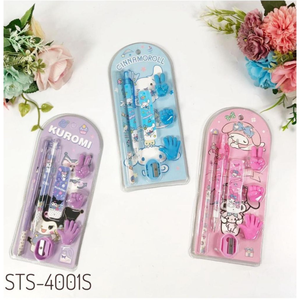 

pensil mekanik set alat tulis sekolah karakter Sanrio lucu