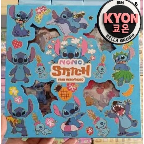 

KYON | STIKER 2D LILO AND STITCH , STICKER LABEL VIRAL ISI 100 LEMBAR