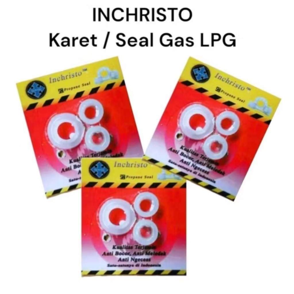 PAKET Pengaman Kompor Gas Inchristo Seal Regulator & Seal Tabung Gas Bahan Silikon