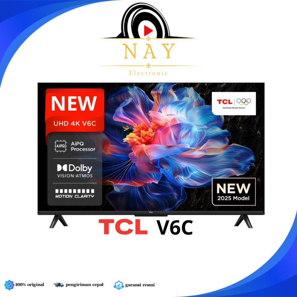 TCL 50V6C (New 2025) 4K HDR Google TV – TCL  50inch || TCL 50inch