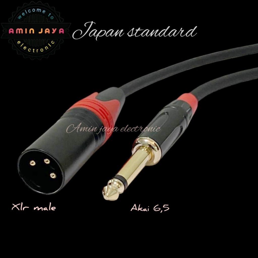 Kabel jack akai mono 6,5 to xlr male/kabel xlr male to akai