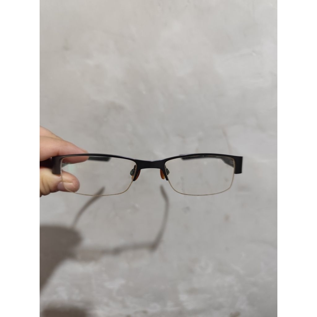 kacamata okley titanium grey half frame original