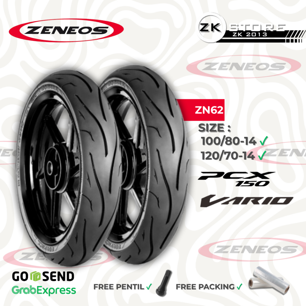 Ban Zeneos Zn62 Ring 14 100/80 120/70 Tubeless