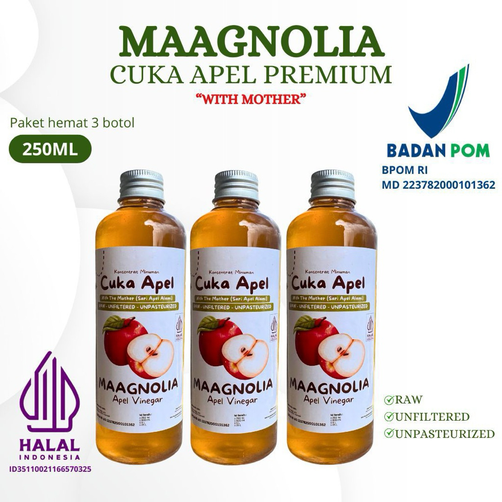 

Paket bundling Cuka Apel 250 ml 3 pcs