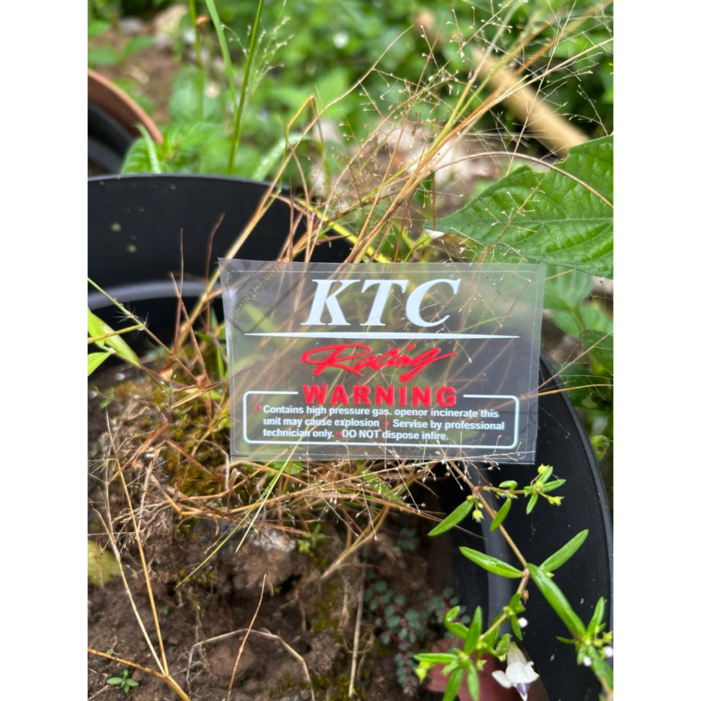 stiker shockbreaker Ktc racing tansparan