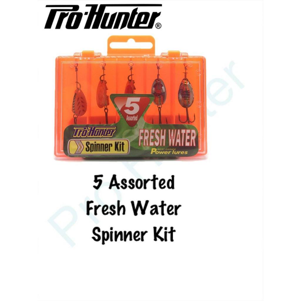 PRO HUNTER 5 Assorted Freshwater Spinner Kit Lure | Freshwater Umpan Pancing Gabus
