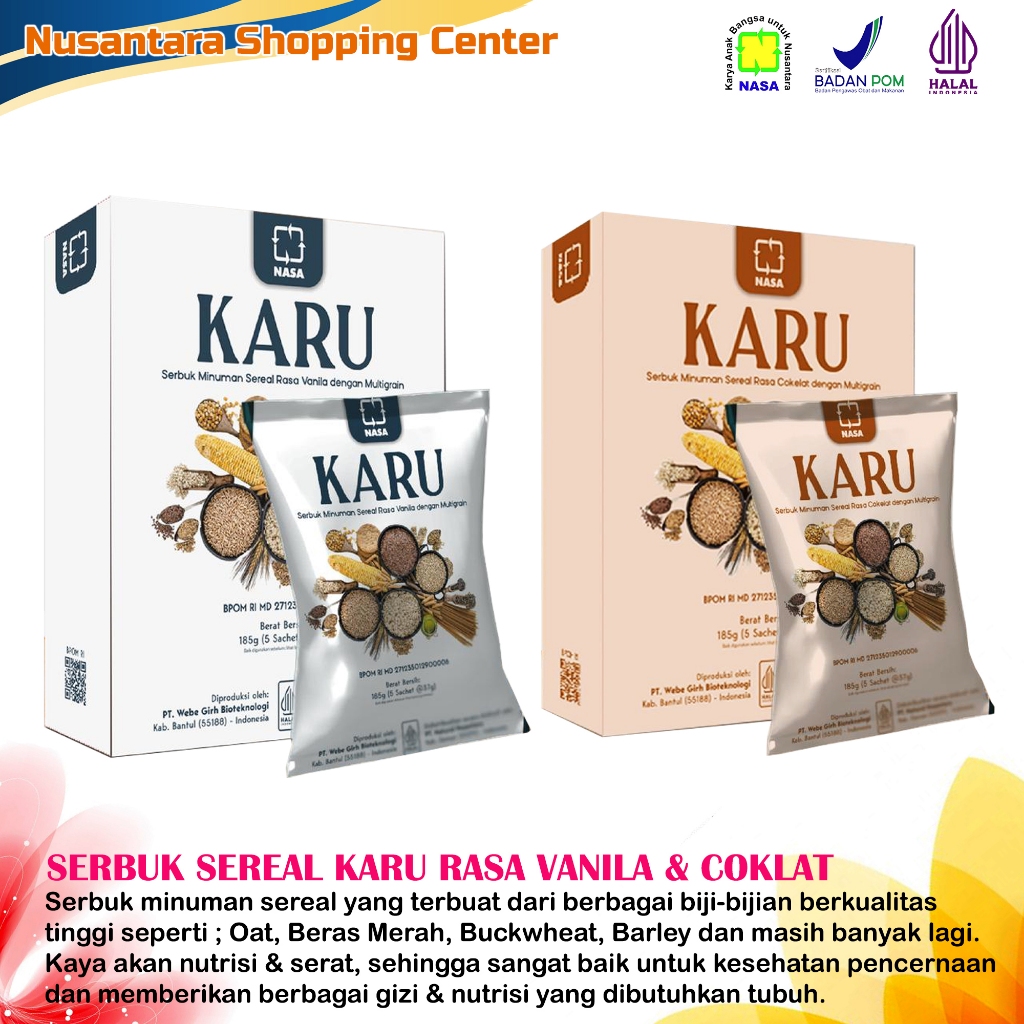 

KARU SEREAL MULTIGRAIN RASA VANILA & COKLAT