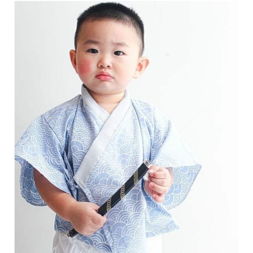 Kimono top anak /atasan kimono / kimono batik motif wave