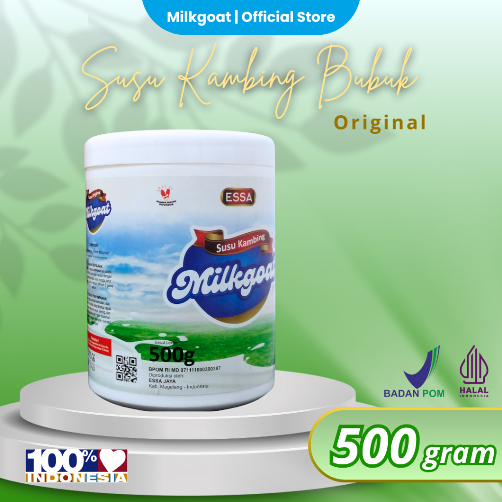 

Susu Kambing Etawa 500gram TANPA MALTODEXTRIN 100% Original Milkgoat Tanpa Pemanis Tidak Bau Prengus