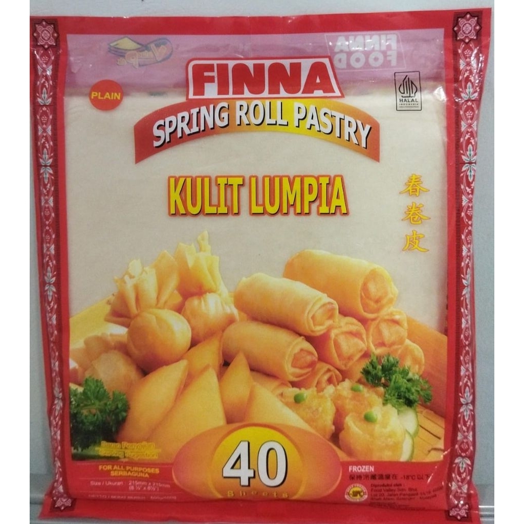 

Finna Kulit Lumpia Kotak isi 40 Lembar / Spring Roll Pastry / Kulit Martabak / Kulit Piscok / Kulit Lumpia Tidak Mudah Sobek