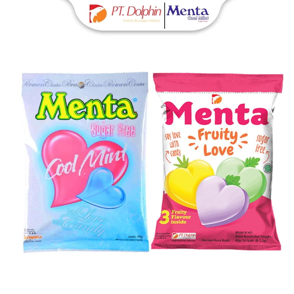 

DOLPHIN Menta Peppermint Bag (Isi 50pcs) - Permen Menta - Permen Mint (Bebas Gula) - Mint