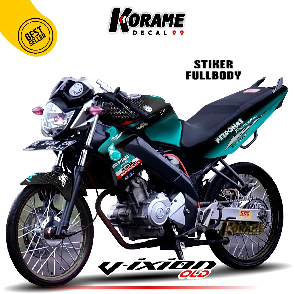 Decal Stiker Vixion OLD Full Body Stiker Variasi Motif Racing PETRONAS Series
