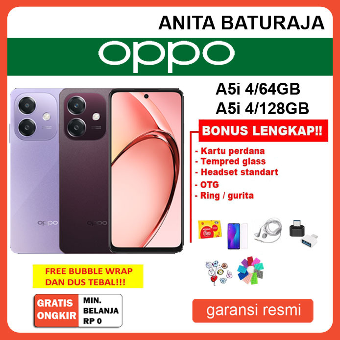 OPPO A5i RAM 4/128GB - Oppo A5 i Chipset Snapdragon 6s 4G Gen 1 Mobile Platform GARANSI RESMI OPPO