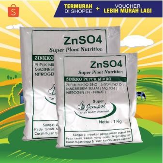 ZnSO4 - Pupuk Bubuk Tanaman Pupuk Pemanis Buah Pupuk Pembesar Buah Pupuk Penyubur Tanah Mempercepat 