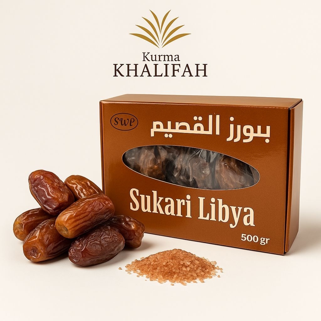 

Kurma Sukari Libya 500gr | Kurma Sukari Libya | Kurma Sukari | Oleh Oleh Haji Umrah