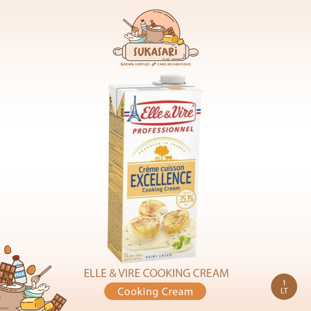 

Elle & Vire cooking Cream 1 litre / elle cook creamy 1lt liter