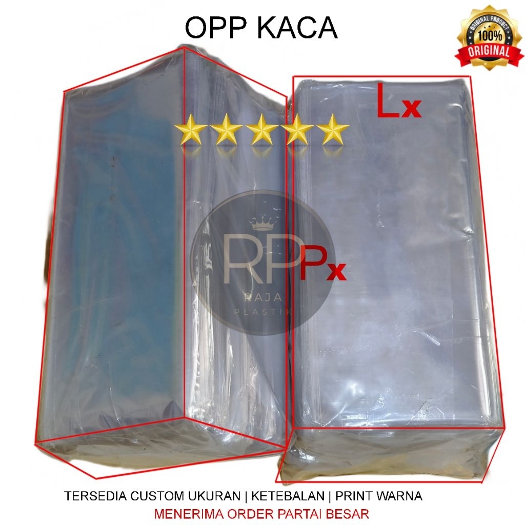PLASTIK OPP KACA 22×27/0.30