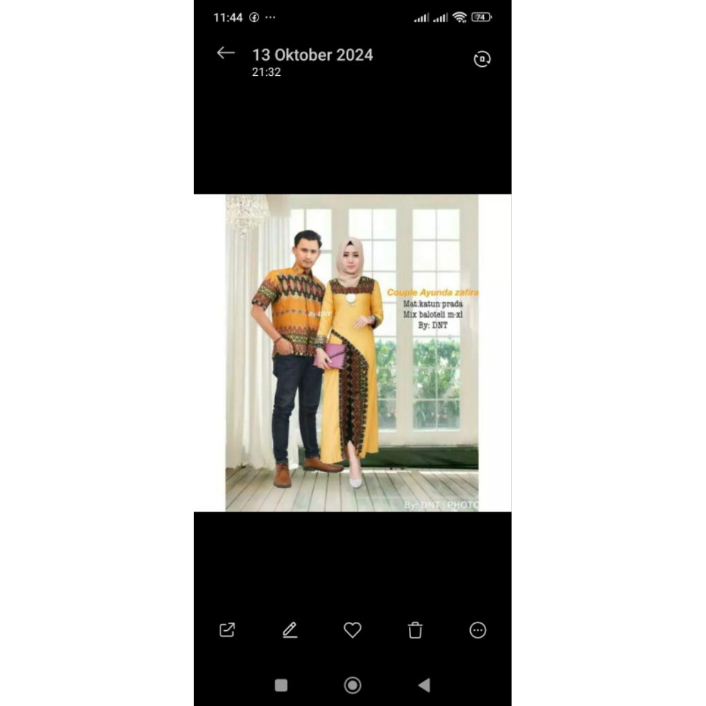 batik Prada tunik set rok span