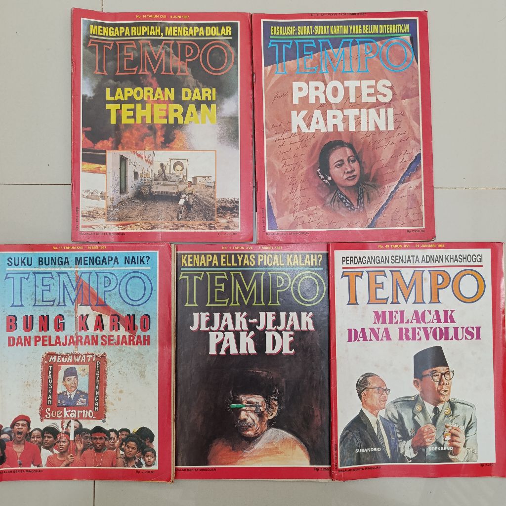 Majalah Tempo lawas jadul edisi th 1987 - 1988 (cabutan)