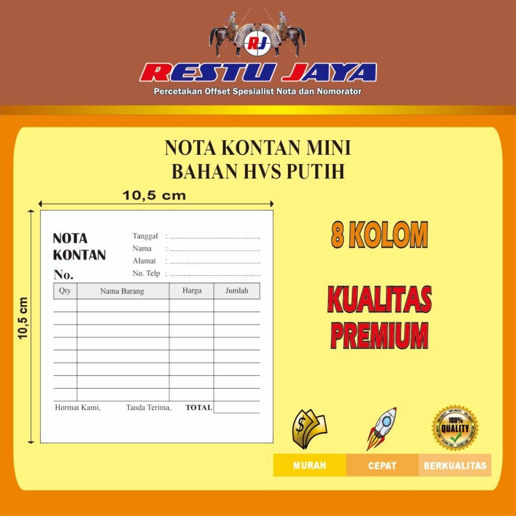 

Promo nota kontan mini HVS Premium termurah
