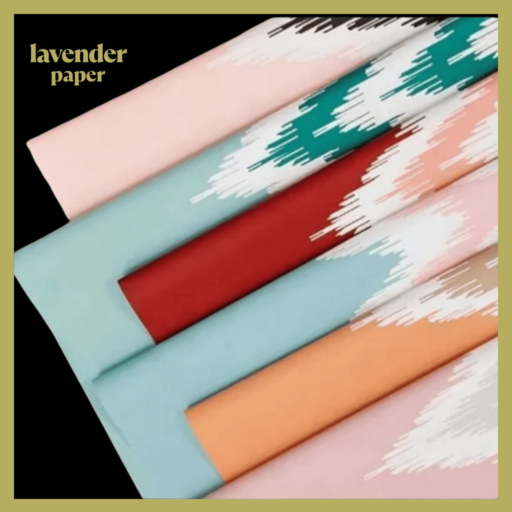 

Flower Wrapping Paper Motif Tribe Lurik Kertas Buket Cellophane Totem Tribal Craft Paper KB022