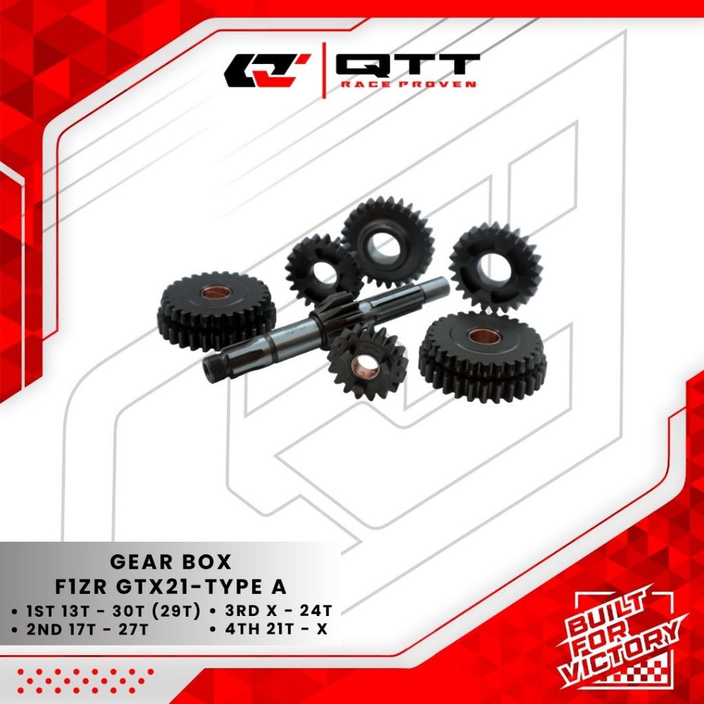 QTT Gear Gir Box Rasio F1ZR Fizr F1Z R F1 Force 1 Tipe A GTX21-A