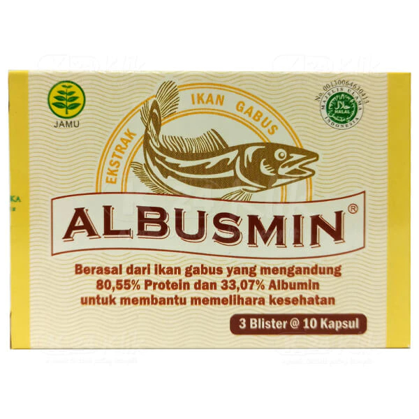 Albusmin / Pujimin / VipAlbumin / Ikan Gabus isi 30 Kapsul