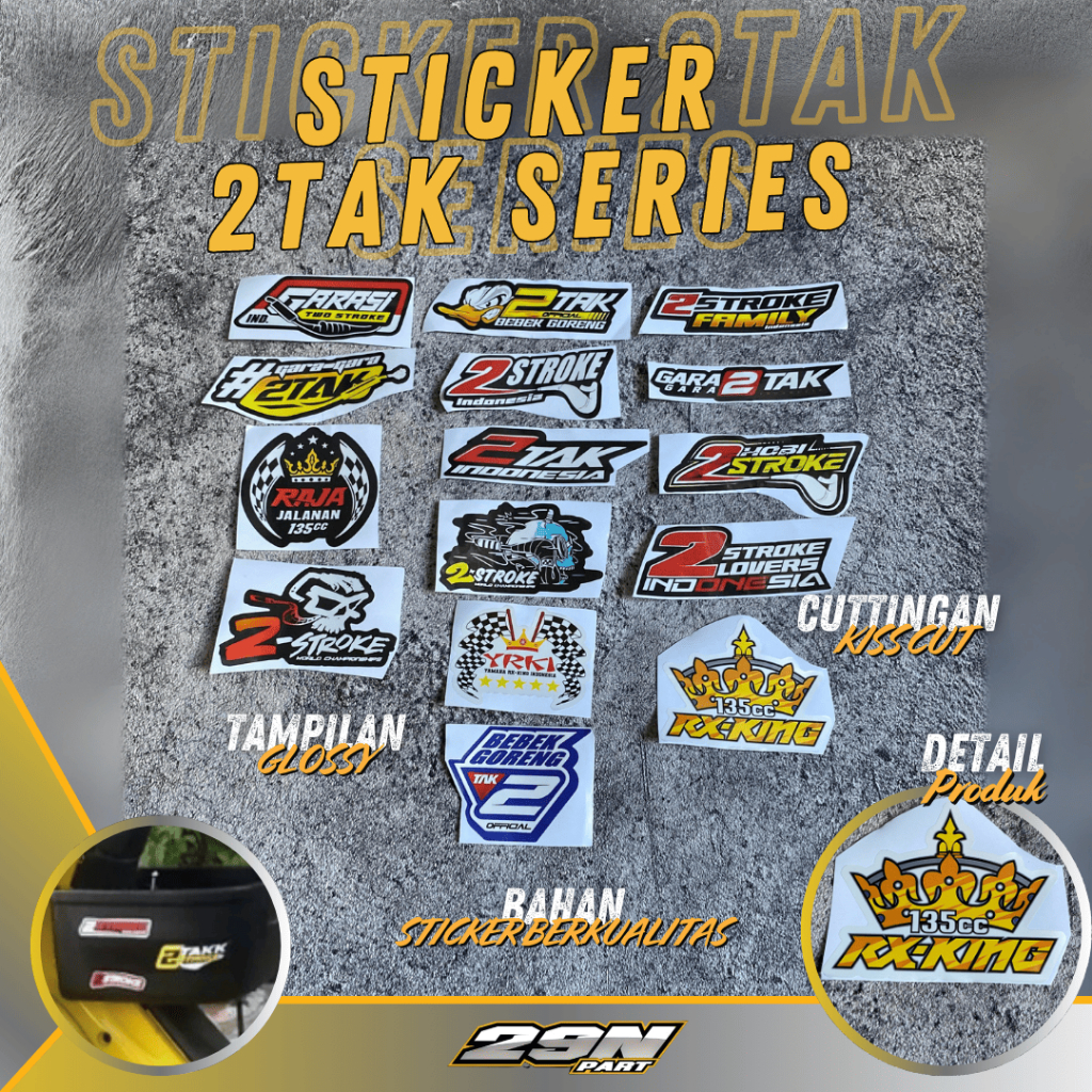 

Sticker Stiker Logo Komunitas 2 Dua Tak Two Stroke Bebek Goreng Vinyl Glossy Anti Air HP Laptop Tumbler Helm Motor