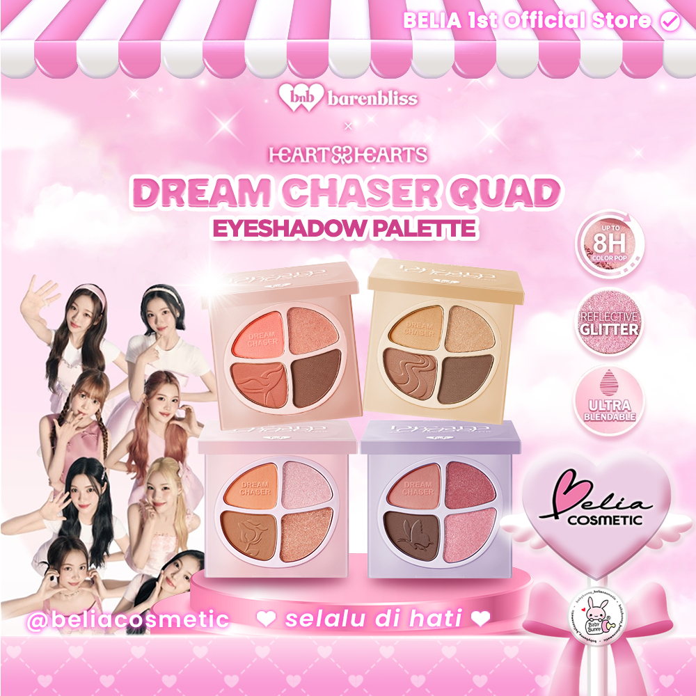 ™ BELIA ™ Barenbliss BNB Dream Chaser Quad Eyeshadow Palette | Honey Lake | Coral Cloud | Dreamer Du