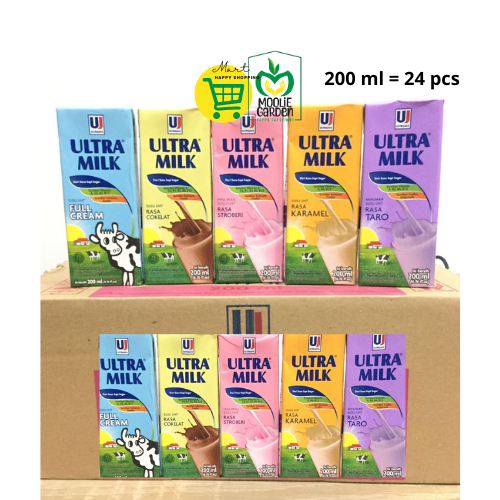 

Ultra Milk Susu UHT 200 ml 1 Dus isi 24 pcs