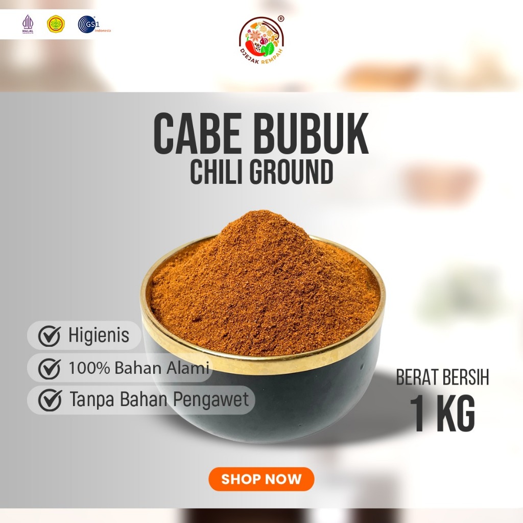 

Cabe Bubuk Pedas (Kemasan 1 Kg dan 500 Gr)