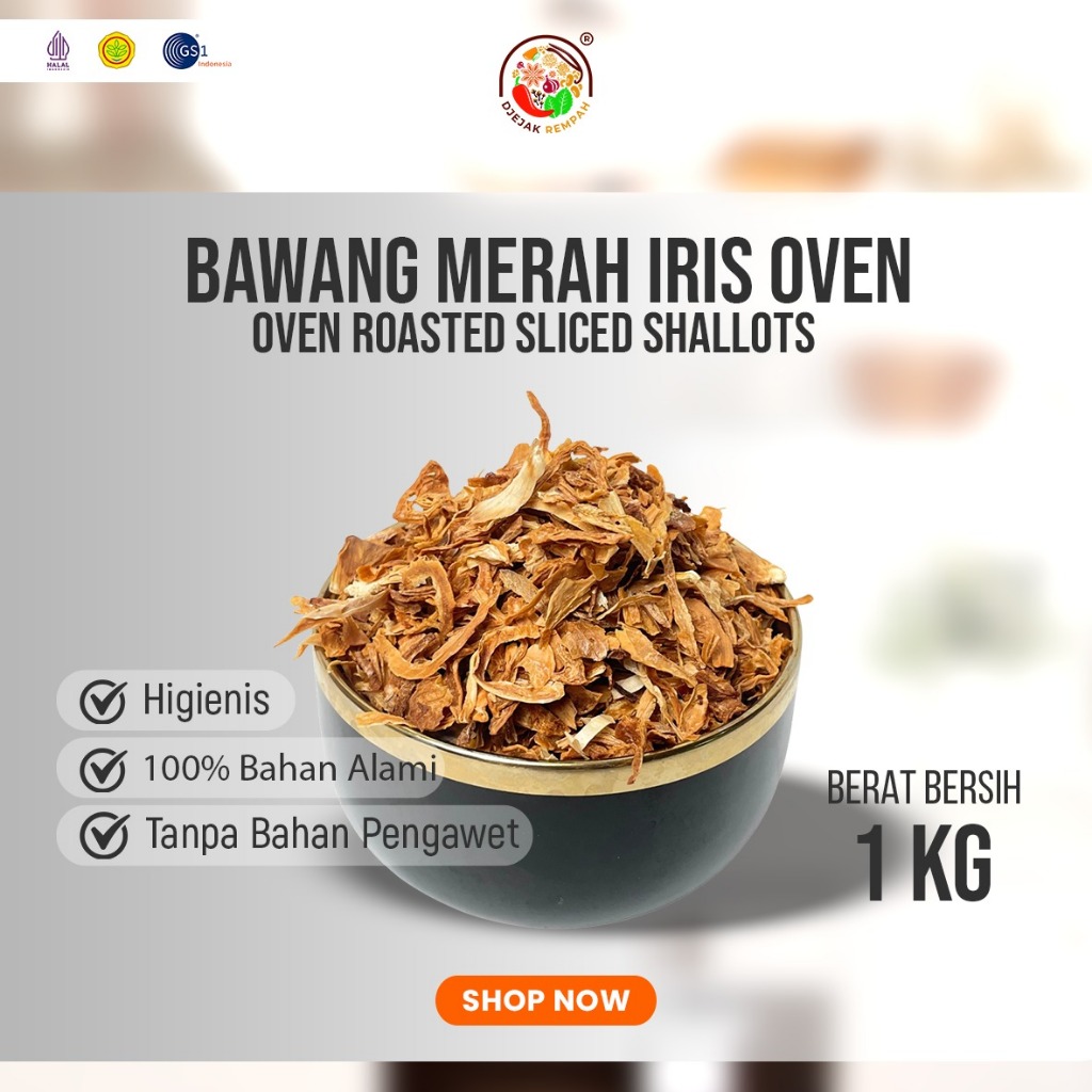 

Bawang Merah Oven Iris Kering – Tanpa Minyak & Pengawet | Taburan Masakan