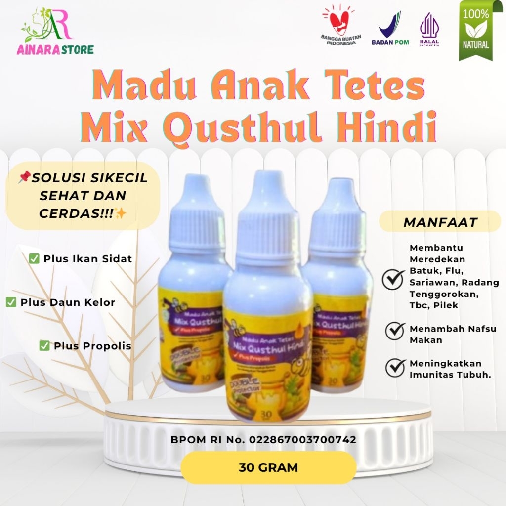 

Madu Anak Tetes Mix Ikan Sidat Plus Daun Kelor 8 In 1 30 Gram