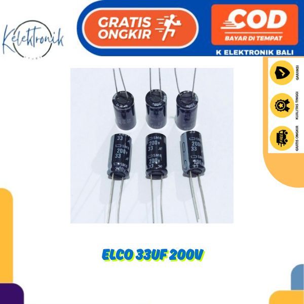 ELCO 33UF 200V KWALITAS BAGUS