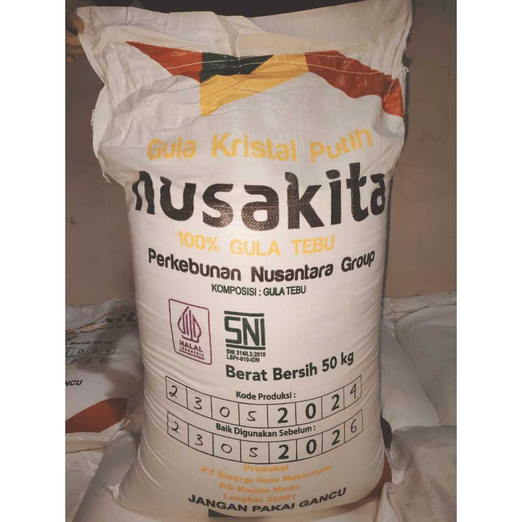 

Nusakita gula tebu putih/gula pasir putih 50 Kg