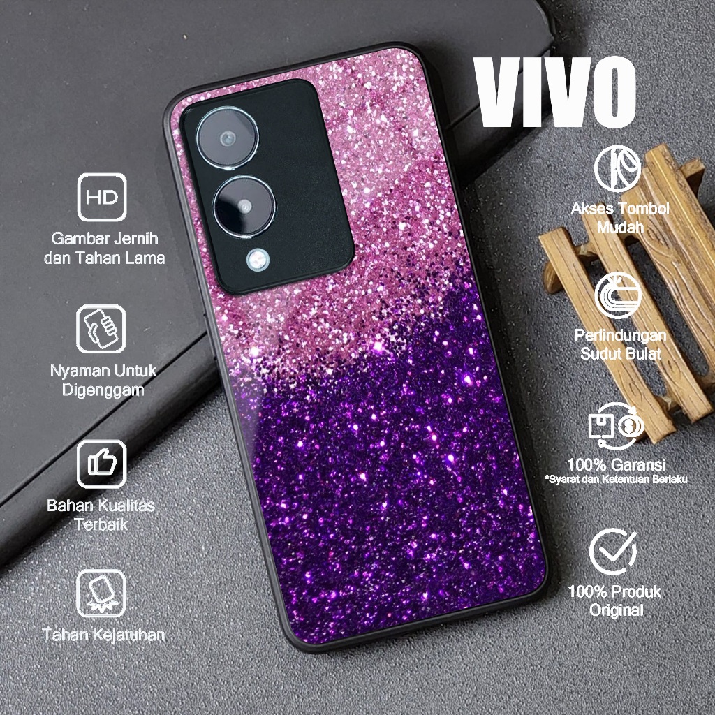 SOFTCASE VIVO Y17S GLITTER Casing Hp Vivo Y17S Case Handphone-Pelindung Aksesoris Kesing Silikon