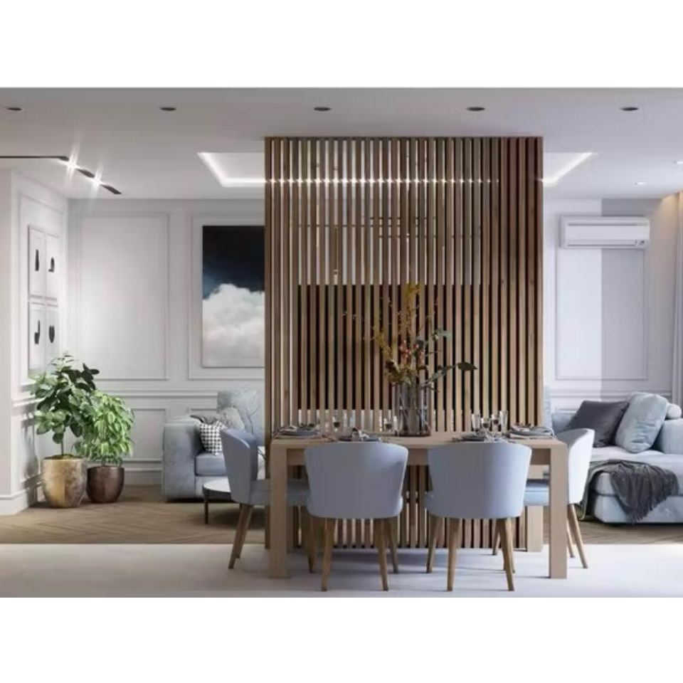 Penyekat ruangan Kisi Kisi Hollow Indoor Partisi PVC WPC Chiara Lebar 10cm Tebal 5cm Panjang 2.9m