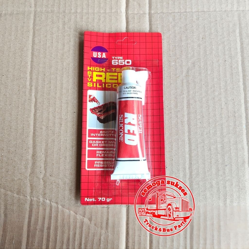 Lem Silicon Red Lem Gasket Red Silicon Super Red Silicon USA 70gr 70 Gram