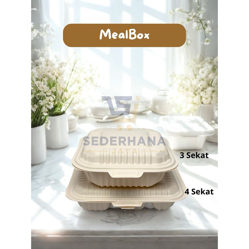 MealBox Merak Sekat 3 dan 4 Isi 20 Pcs