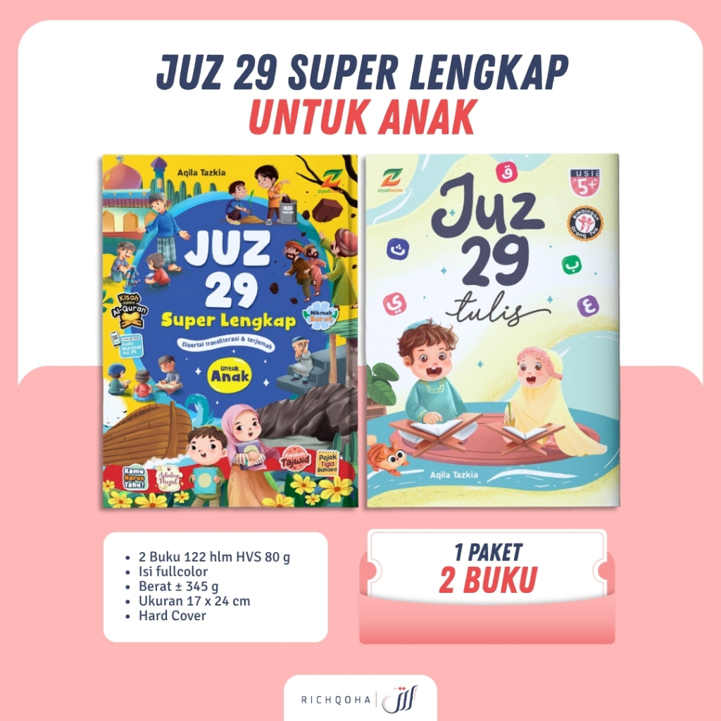 Buku Paket Juz 29 Super Lengkap & Tulis Khusus untuk Anak Ziyadbooks Official