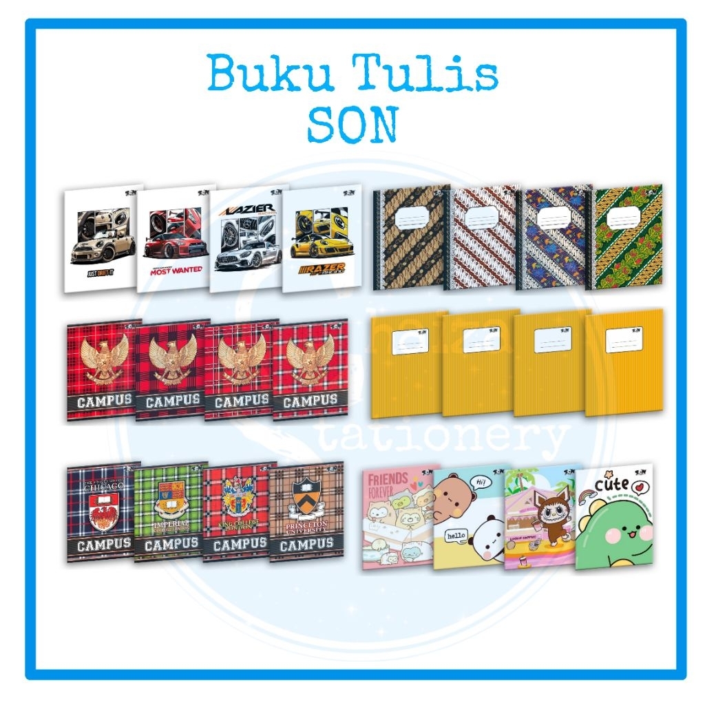 

BUKU TULIS SON GARIS ISI 58LEMBAR 10PCS / BUKU TULIS GARIS