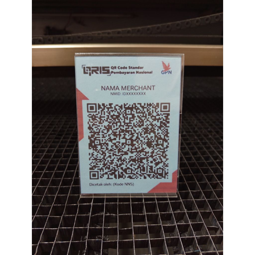 

STAND QRIS Akrilik Tent Card Akrilik UK 14x10cm